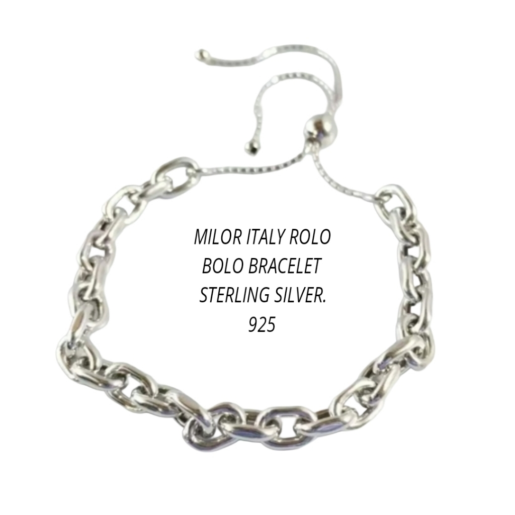 Vtg Milor Italy Rolo Bolo Bracelet Sterling Silver 925 72$